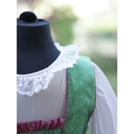 ABITO TIROLESE   tg.128 6/7 anni + GREMBIULE CAMICIA