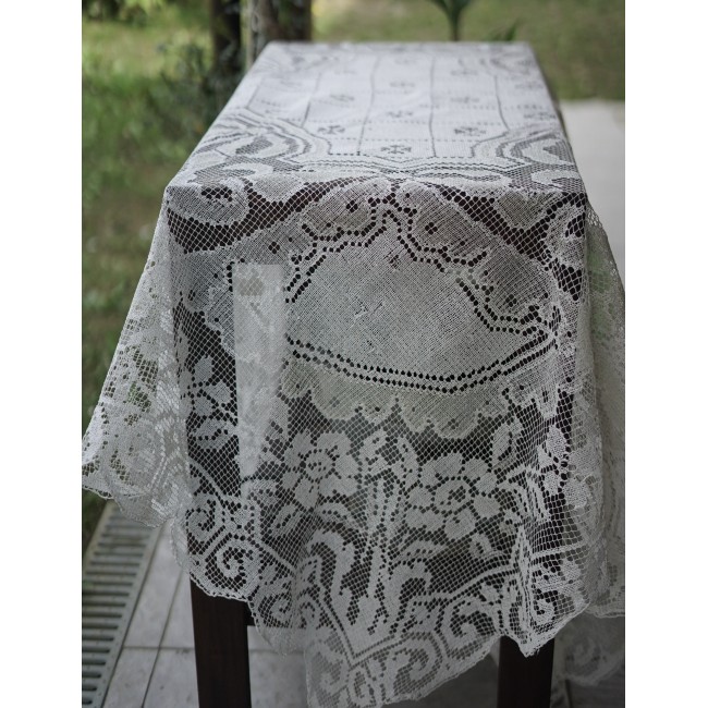 ANTICA TOVAGLIA  IN FILET A RETE 150x150 cm ca.