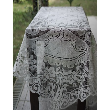 ANTICA TOVAGLIA  IN FILET A RETE 150x150 cm ca.