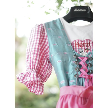 ABITO TIROLESE   tg.146 8/9 anni + GREMBIULE CAMICIA
