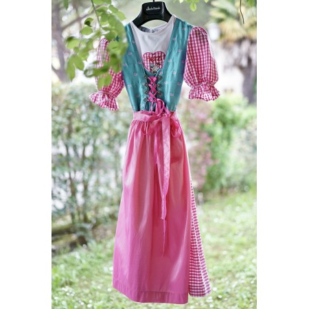 ABITO TIROLESE   tg.146 8/9 anni + GREMBIULE CAMICIA
