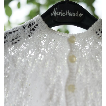 GOLFINO VINTAGE NEONATO  COTONE REALIZZATO A MANO