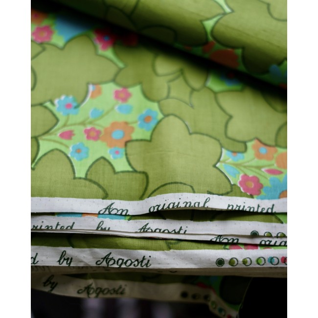 DUE TESSUTI IN COTONE VINTAGE anni '70  300x130cm