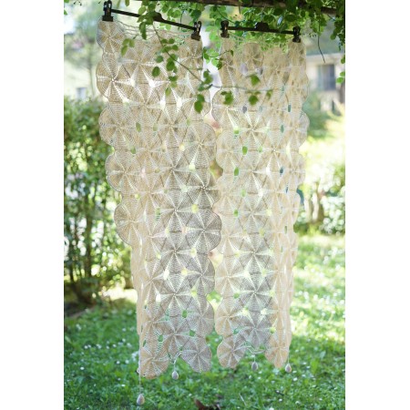 COPPIA TENDINE VINTAGE UNCINETTO 133x47 cm
