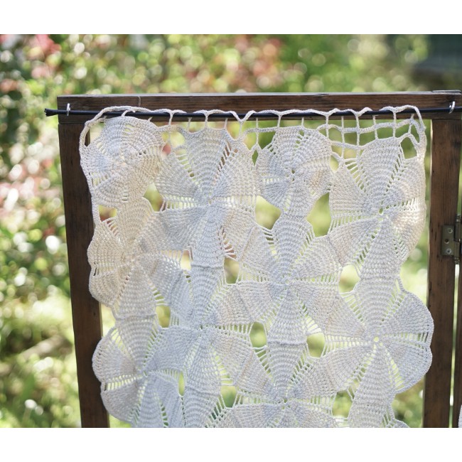 COPPIA TENDINE VINTAGE UNCINETTO 133x47 cm