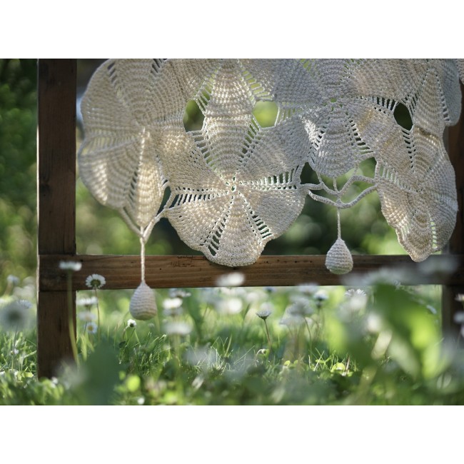 COPPIA TENDINE VINTAGE UNCINETTO 133x47 cm