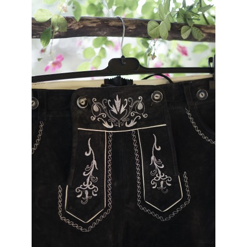 PANTALONI tg. 56 PELLE LEDERHOSEN TIROLESE Morena 2