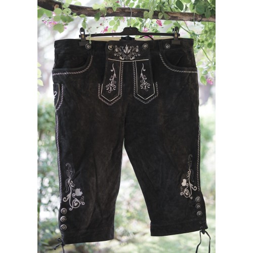 PANTALONI tg. 56 PELLE LEDERHOSEN TIROLESE Morena