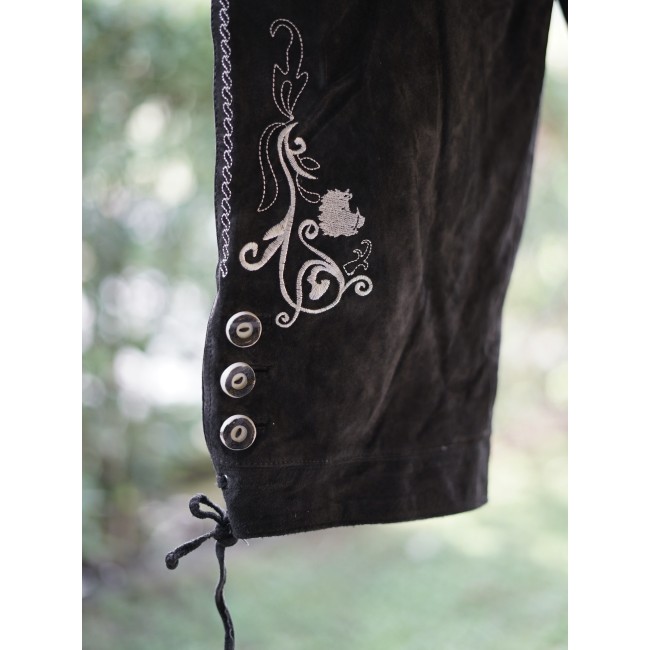 PANTALONI tg. 56 PELLE LEDERHOSEN TIROLESE Morena