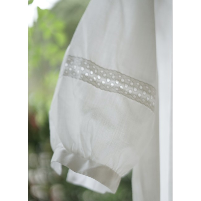 CAMICIA CON PIZZO STILE TIROLESE  TG.48 it....