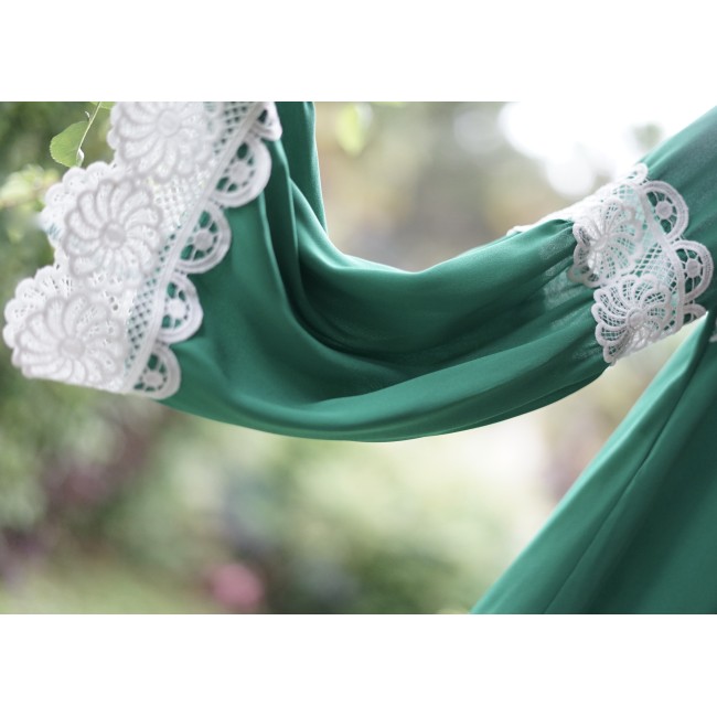 CAMICETTA VERDE CON  PIZZO  TG.S