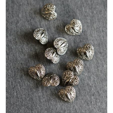 SET 11 BOTTONI  STILE TIROLESE "CUORE"