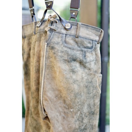PANTALONI tg. 50 PELLE LEDERHOSEN TIROLESE Schoneberger