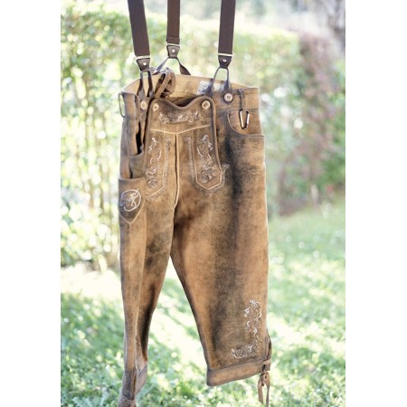 PANTALONI tg. 50 PELLE LEDERHOSEN TIROLESE Schoneberger