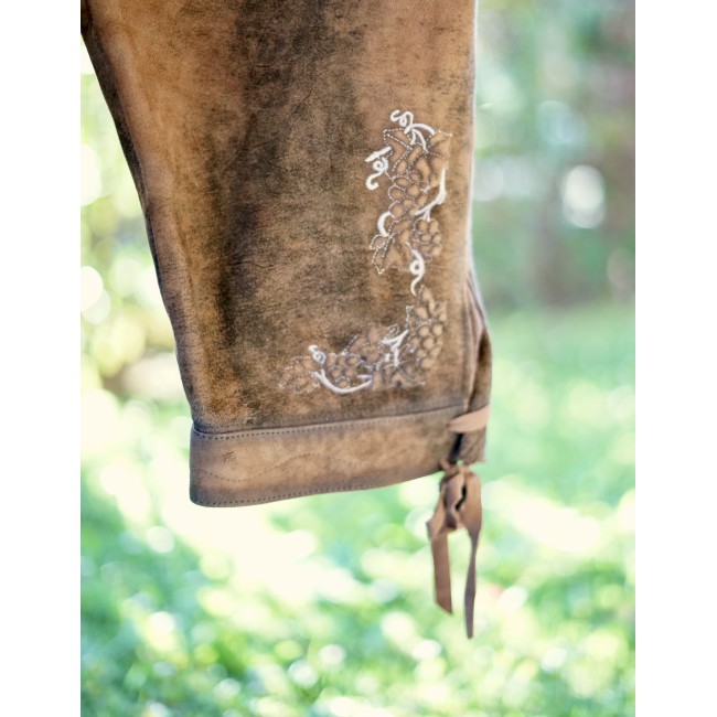 PANTALONI tg. 50 PELLE LEDERHOSEN TIROLESE...