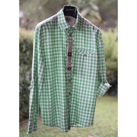 CAMICIA UOMO TIROLESE  TG.39/40  Weisenprinz quadretti