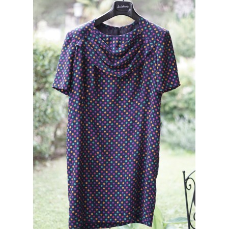 ABITO ELEGANTE POIS   tg. 44/46  it. circa VINTAGE
