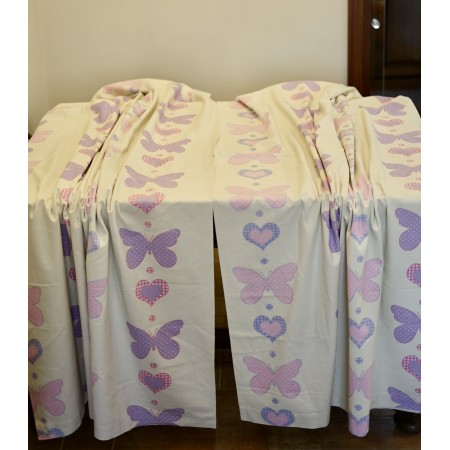COPPIA TENDE CAMERETTA BAMBINA 210x230 cm FARFALLE