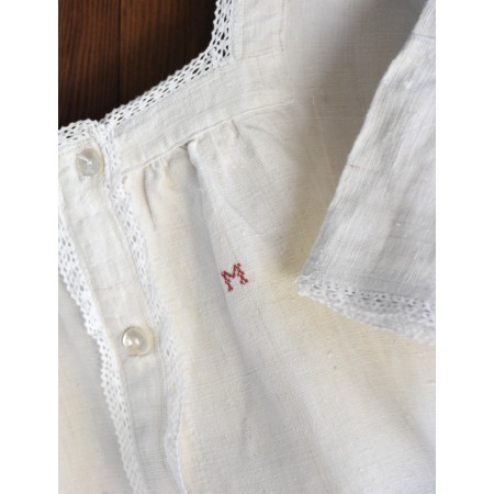 ANTICA CAMICIA DA NOTTE  CON MONOGRAMMA "BM"
