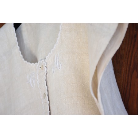 ANTICA CAMICIA DA NOTTE  CON MONOGRAMMA "TM"