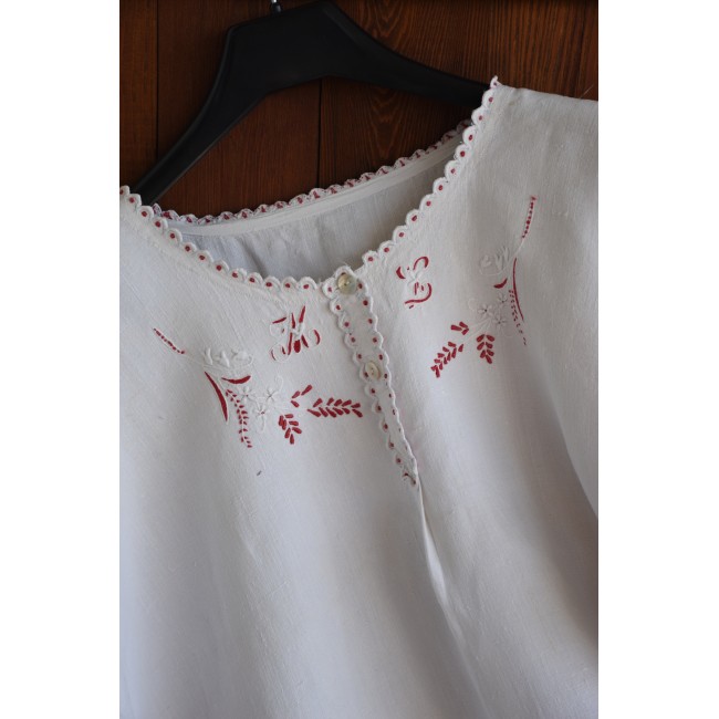 ANTICA CAMICIA DA NOTTE  CON MONOGRAMMA "MT"