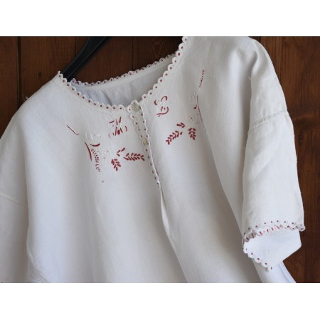 ANTICA CAMICIA DA NOTTE  CON MONOGRAMMA "MT"