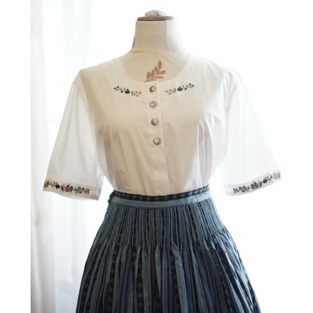 CAMICIA CON PIZZO STILE TIROLESE  TG. 46 it.