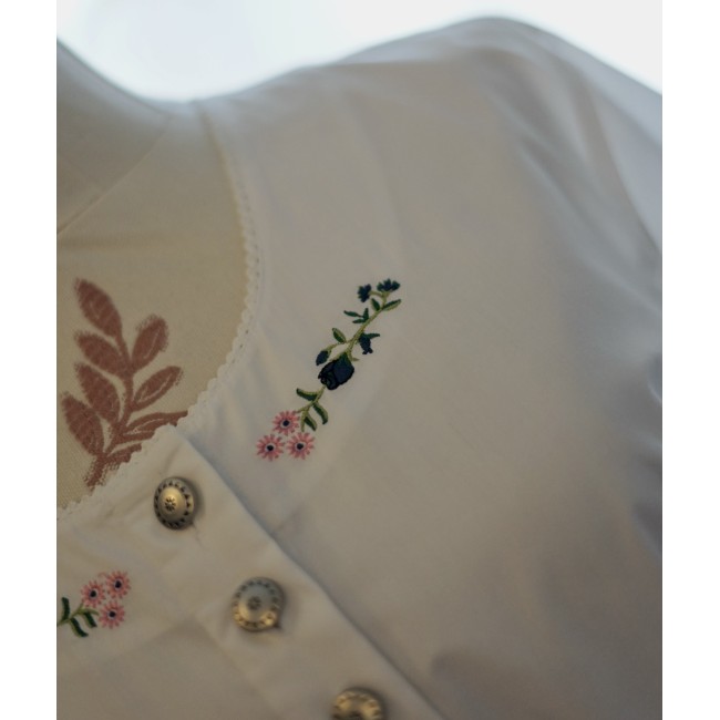 CAMICIA CON PIZZO STILE TIROLESE  TG. 46 it.