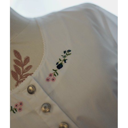 CAMICIA CON PIZZO STILE TIROLESE  TG. 46 it.