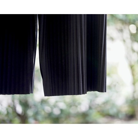 PANTALONI DONNA tg 42/44 it  NERO PLISSETTATO