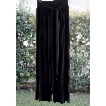 PANTALONI DONNA tg 42/44 it  NERO PLISSETTATO