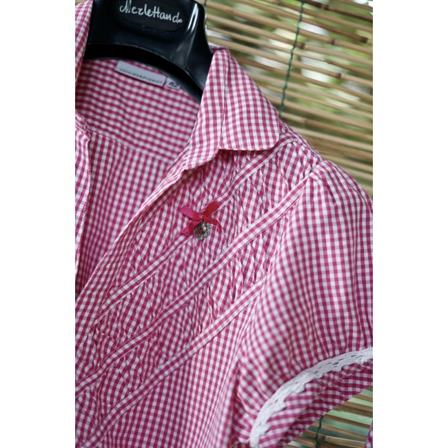 CAMICIA TIROLESE QUADRETTI ROSSA  tg 46 it....