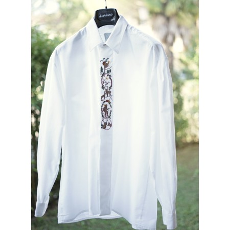 CAMICIA UOMO TIROLESE  TG.42 Schlos Dorfl