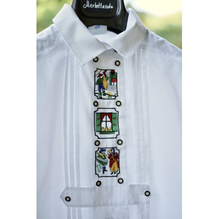 CAMICIA  STILE TIROLESE  TG. 46/48 it.