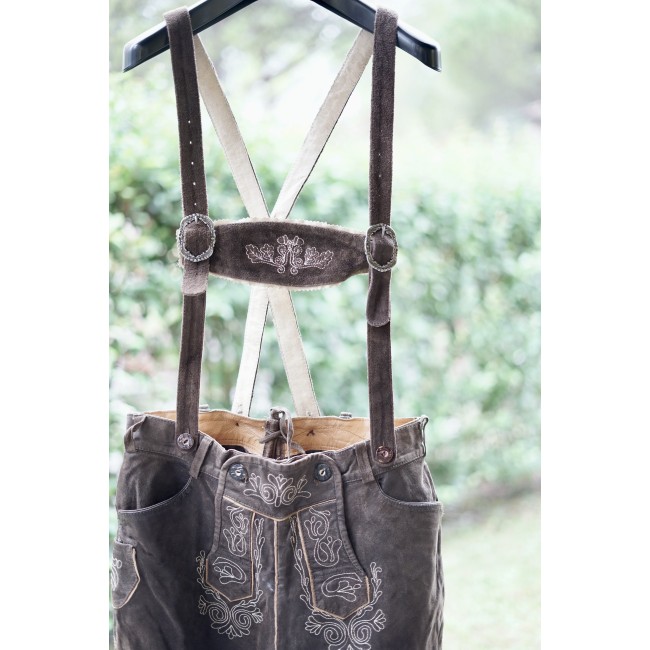 PANTALONI tg. 48 PELLE LEDERHOSEN TIROLESE