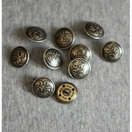 SET 10 BOTTONI STILE TIROLESE diam. 1,5 cm OS TRACHTEN