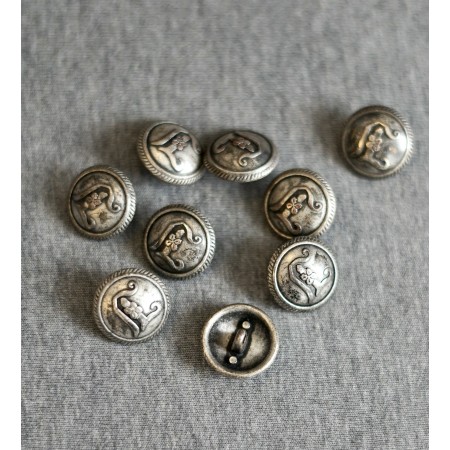 SET 9 BOTTONI STILE TIROLESE diam.1,8 cm