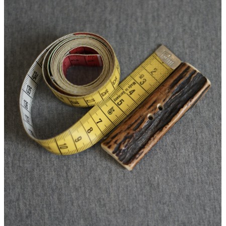 GRANDE BOTTONE STILE TIROLESE IN OSSO 7,5x2,5cm