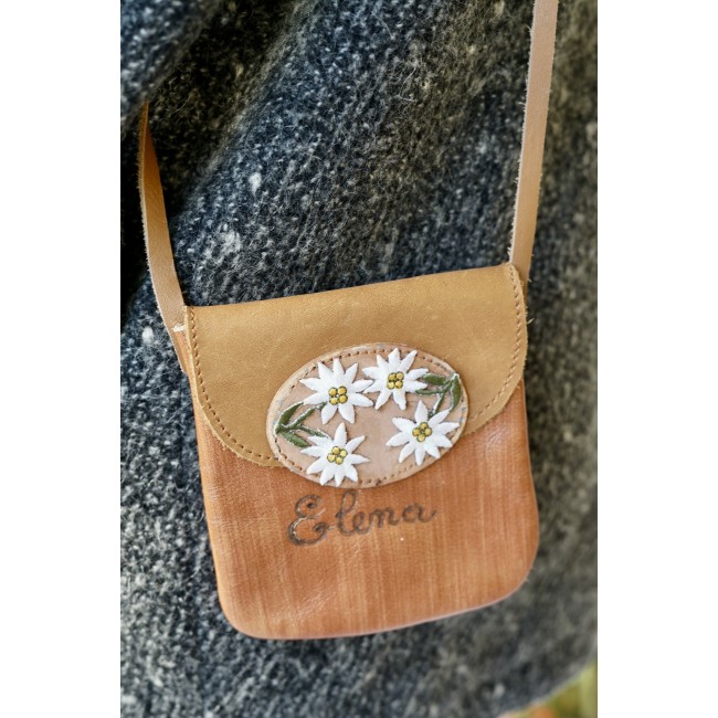 PICCOLA BORSETTA IN PELLE STILE TIROLESE  "Elena"