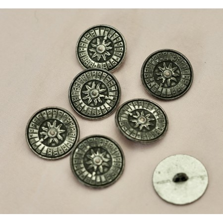 SET 7 BOTTONI STILE TIROLESE diam. 2,2  cm STELLA ALPINA