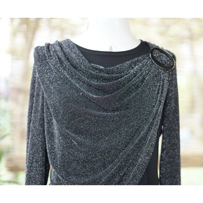 MAGLIA NERO / ARGENTO  tg 44 it
