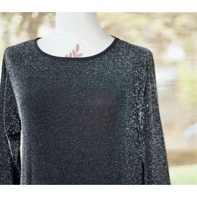 MAGLIA NERO / ARGENTO  tg 44 it
