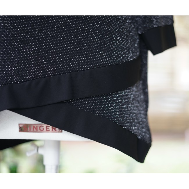 MAGLIA NERO / ARGENTO  tg 44 it