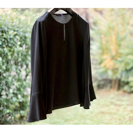 CAMICIA NERA  TG.12 uk - 42/44 it. M&S