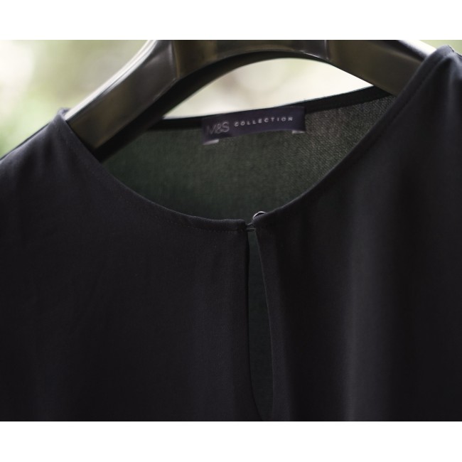 CAMICIA NERA  TG.12 uk - 42/44 it. M&S