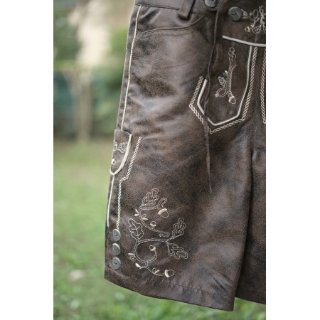 PANTALONI tg. S  TIROLESE Ecopelle