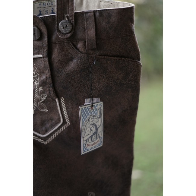 PANTALONI tg. S  TIROLESE Ecopelle