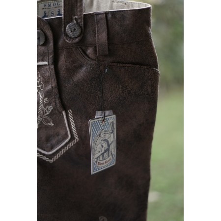 PANTALONI tg. S  TIROLESE Ecopelle