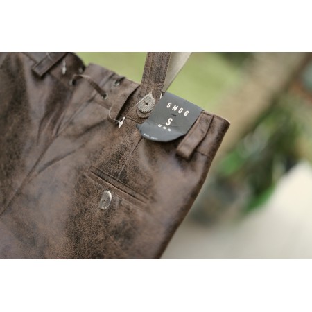 PANTALONI tg. S  TIROLESE Ecopelle