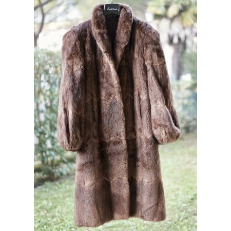 PELLICCIA DI ONDATRA  VERA Tg. M/L